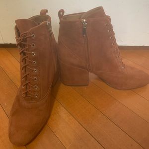 Sam Edelman Suede Block Heeled Booties
